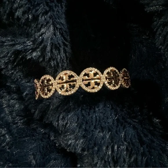 Tory Burch Rose Gold Floral Filigree Bracelet - Picture 6 of 11